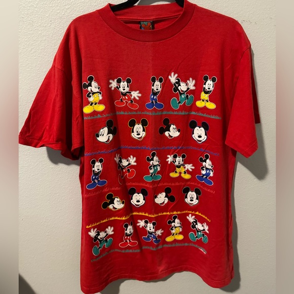Disney | Shirts | Vintage Mickey Unlimited Jerry Leigh Red Mickey Mouse ...